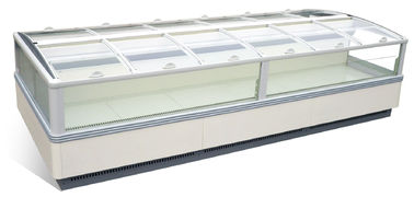 Энергосберегающие холодильники и замораживатели супермаркета шкафов дисплея еды с крышкой сползая стекла