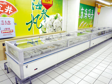 Одиночный, котор встали на сторону дисплей охладителя продукции для замороженных продуктов супермаркета