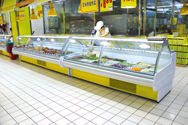 Дистанционный тип - 1 до 5 шкафов дисплея еды свежего мяса ℃ производит охладители дисплея